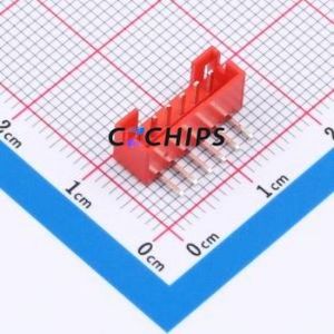 A200F1W1-2R6P12 Wire-to-Board Pin Header Bent Lead Through Hole,P=2mm Connector 1x6P 2mm Right Angle Insert PH - Product Image 1