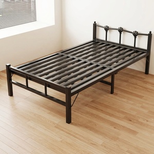 Modern Minimalist Folding <b>Bed</b> for Office Naps <b>Single</b> <b>Bed</b> for Dorms Rental Rooms Splicing-style Home Use Easy-to-assemble Iron - Product Image 2