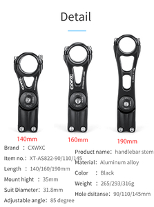 Cổ lái xe đạp hợp kim nhôm đa năng, nâng cao ghi đông, có thể điều chỉnh - Product Image 4