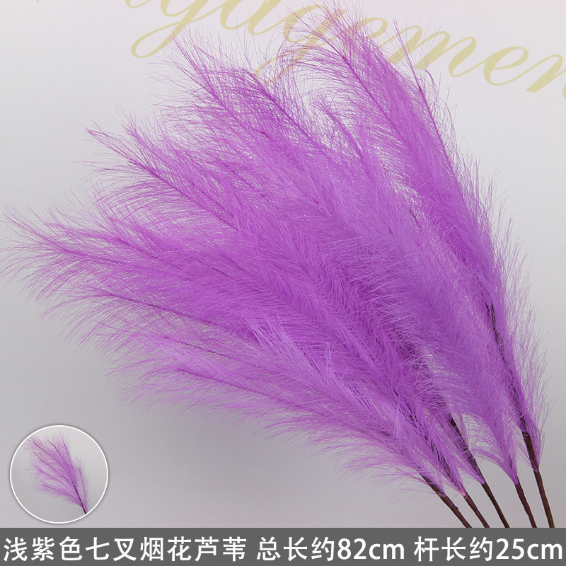 Light purple 7-pronged firework reed branch