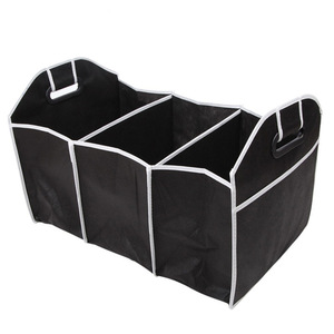 Car Trunk <b>Storage</b> <b>Box</b> 41L <b>Waterproof</b> Folding Organizer Black Non Woven Fabric Multi Compartment Car Organizer - Product Image 5