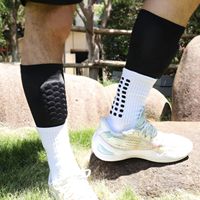 Protège-tibias de football antichoc en nid d'abeille pour enfants et adultes, pour l'entraînement, la course et le cyclisme, avec coussinets de protection en Spandex élastique, protection intégrale