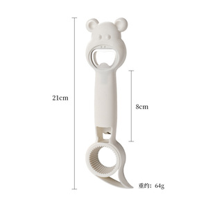 Abridor de botellas de cerveza multiusos 4 en 1, abrelatas, tapa de botella, dispositivo de atornillado, herramientas de barra, botella de cerveza, sacacorchos, cocina - Product Image 1