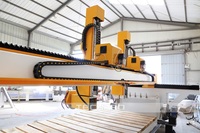 Machine de découpe de pierre à double tête 4 axes ATC, broche de refroidissement par eau 12KW, routeur CNC haute précision pour sculpture 3D et gravure sur marbre