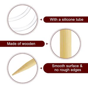 Aiguilles à tricoter circulaires HARFINGTON 15,0 mm, taille US 19, câble rond en bois de 60 pouces pour projets DIY faits à la main - Product Image 3