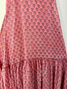 100% pur coton imprimé à la main Gardenia Floral Kimono doux jaune Pastel rose maison Robe de chambre doux dentelle tissu - Product Image 6