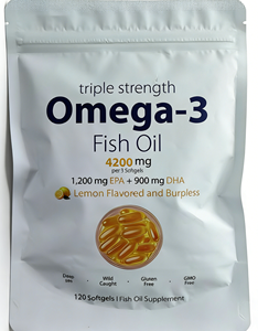 120 gélules souples de haute qualité, gélules souples naturelles pour adultes, huile de poisson d'eau profonde, oméga 3 DHA et EPA, améliore l'immunité pour les hommes, haute dose - Product Image 3