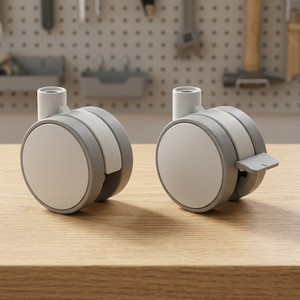 Office Chair Traditional Design Rotating Casters Plain Bearing <b>Plastic</b> Nylon <b>Wheels</b> 60mm Diameter BIFMA Load Capacity UTW-TFS60 - Product Image 3