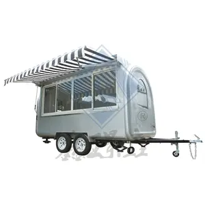 business new 4M mobile for sale Commercial single double axle high quality ice cream snack drinks kitchen equipment food truck