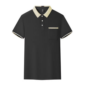 Camisa Polo de Color Sólido, Poliéster Piqué, Manga Corta, Uso Diario, Uniforme - Product Image 2