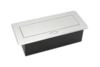 Enchufe Emergente de Aleación de Aluminio con 2 Tomas Suizas y USB Tipo C