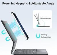 Vente Chaude Clavier Magique BT Sans Fil Étui Magnétique Rétroéclairage LED Trackpad pour iPad 10.9/11 Pouces