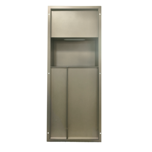 Poubelle de salle de bain encastrable pour hôtels, en acier inoxydable, avec niche dissimulée pour <span class=keywords><strong>papier</strong></span> <span class=keywords><strong>toilette</strong></span> et boîte à mouchoirs - Product Image 3