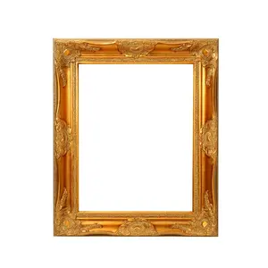 Junlin High Quality Antique Frame Baroque Gold Picture Frame Wood Painting Frame