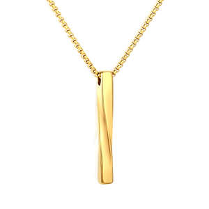 Collar de Barra de Acero Inoxidable Chapado en Oro de 18K, Impermeable, Hipoalergénico, Antideslustre, Minimalista, para Mujer, Uso Diario, Regalo Elegante - Product Image 1
