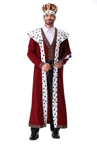 Medieval <strong>King</strong> &amp; Queen Couple Cosplay Set Halloween TV &amp; Movie Vest &amp; <strong>Coat</strong> with Crowns - Product Image 3