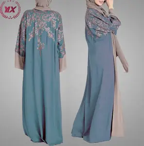 Kaftan Dubai Abaya Kimono Gewaad Moslim Jurk Abaya Mooie Bloemenprint Gewaad Voor Vrouwen Kaftan Marocain Turkse Abaya Jurk
