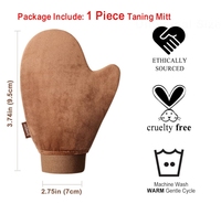 Gants de bronzage double face pour autobronzant Lotion Logo personnalisé Gant exfoliant lavable et gant de bronzage pour le visage Brosses de bain Éponges