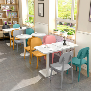 ชุดโต๊ะกาแฟและเฟอร์นิเจอร์รับประทานอาหารที่ออกแบบอย่างเรียบง่ายสำหรับร้านอาหารคาเฟ่และโรงแรมที่นั่งพักผ่อนทำด้วยมือ - Product Image 3
