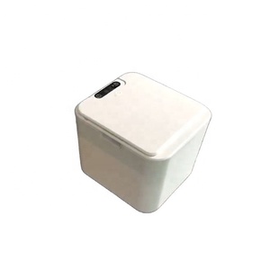 automatic rubbish bin smart sensor bin touchless small desk garbage bin auto mini white ABS induction car trash can