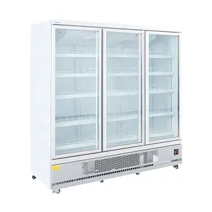 Commercial convenience store used beverage refrigerator with glass door