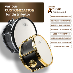 Batería Electrónica Acústica HXM XD-2000-KM con Parches <span class=keywords><strong>de</strong></span> Malla <span class=keywords><strong>de</strong></span> Poliéster <span class=keywords><strong>de</strong></span> Doble Capa, Cámara <span class=keywords><strong>de</strong></span> Polimadera y Conector para Auriculares - Product Image 6