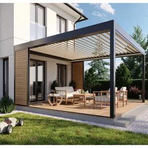 Di lusso moderno all'aperto <span class=keywords><strong>Pergola</strong></span> sistema impermeabile in metallo giardino personalizzato <span class=keywords><strong>Pergola</strong></span> in alluminio motorizzato - Product Image 2