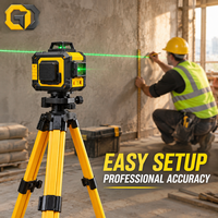 Niveau laser 4D GD 16 lignes, faisceau vert, auto-nivelant 360° °   Horizontal Vertical pour la pose de carrelage, de revêtements de sol et de plafonds, Construction OEM