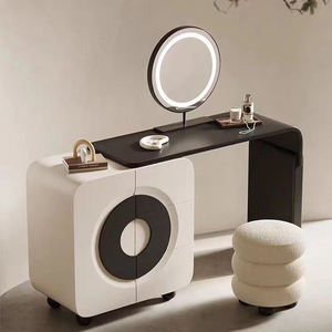 JINSHAN nueva mesa de maquillaje de tablero de madera maciza <span class=keywords><strong>multicapa</strong></span> de grado ajustable moderno con almacenamiento de espejo para aplicación de dormitorio - Product Image 2