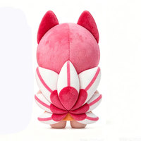 Fabricant OEM de jouets en peluche personnalisés Renard à neuf queues d'anime, faible MOQ, Kitsune mignon en peluche avec tenue pour logo et couleur personnalisés