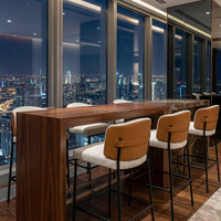 Chaise de bar moderne pour îlot de cuisine, chaises de comptoir de luxe en velours avec dossier, tabourets de bar pour la maison et le commerce