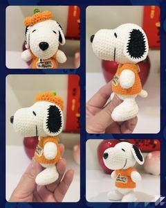 Peluche Amigurumi a Forma di <span class=keywords><strong>Cucciolo</strong></span> di Zucca Lavorato a Mano, <span class=keywords><strong>Regalo</strong></span> di Halloween Personalizzabile per Bambini - Product Image 5