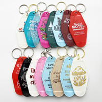 Porte-clés d'hôtel personnalisé avec logo gravé en or ou argent, style rétro vintage Californie ancienne, pour chambre d'hôtel ou de motel