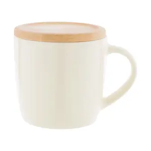 Mug en céramique et bambou de 370 ml, merchandising personnalisé - Product Image 1