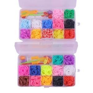 2023 beliebtes Großhandel Loom Gummi Bänder Nachfüll-Kit gefärbt für Armband-Set für Kinder zu Weihnachten