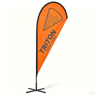 Drapeau à plumes de qualité supérieure avec logo personnalisé et impression recto-verso pour la publicité en devanture de magasin