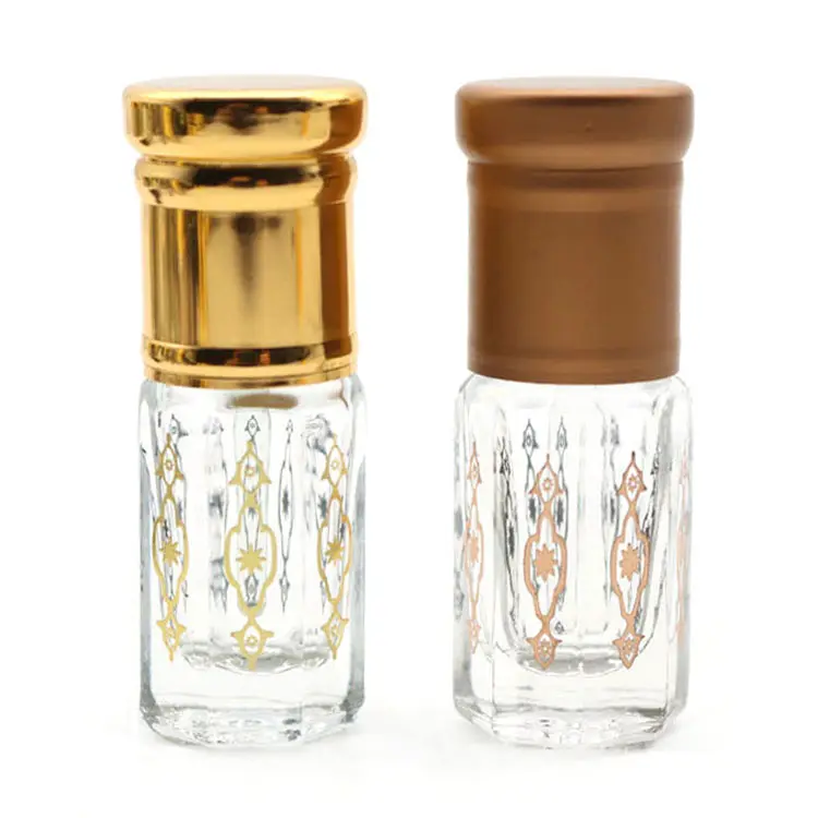 Mini Perfume Bottles Empty Glass 3 ML Octagonal Bead Clear Art Empty Aftershave Mini Refillable Perfume Bottle