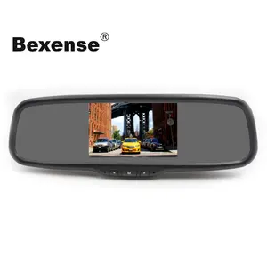 Bexense 5 Inch Tft Lcd Spiegel Monitor Met Arm Beugel Voor Volledige Vervanging Auto Dim Hoge Helderheid