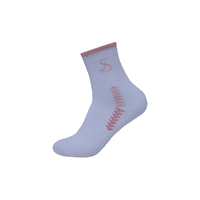 Premium haut de gamme prix hiver épais sportif Crew chaussettes pour femmes couleur grise avec des motifs de flèche Polyester/coton