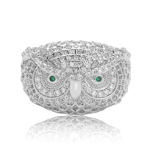 Hip Hop Owl <b>Ring</b> Micro-<b>set</b> Zircon Personality Hip Hop Jewelry <b>Ring</b> for Men and Women - Product Image 1