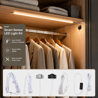 Kit de bande LED à détecteur de mouvement PIR, DC 12V, IP22, 3A36W, éclairage sous armoire pour placard, garde-manger, maison intelligente