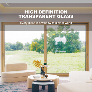 Chất lượng cao nhôm gỗ <span class=keywords><strong>composite</strong></span> kính cửa trượt hệ thống cho sân sau phòng khách nội thất cho rượu vang hầm bệnh viện - Product Image 6