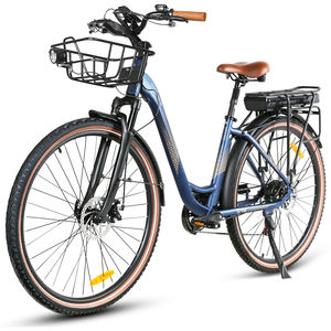 Bicicletta Elettrica Classica da 28 Pollici con Batteria da 13AH, <span class=keywords><strong>E</strong></span>-Bike da Donna con Portapacchi Posteriore, 350W per Adulti - Product Image 4