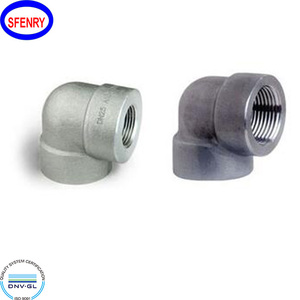 Sfenry Phụ Kiện Rèn Ống Thép Carbon A105 CL3000 Khuỷu Tay 90 Độ Mạ Kẽm Nhúng Nóng <span class=keywords><strong>NPT</strong></span> Nữ Tròn Bằng 1/4 "-4" - Product Image 5