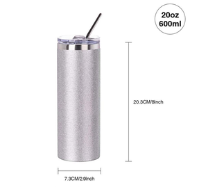 Nuevo Estilo, Botella de Agua Aislada de Doble Pared con Brillo Personalizable, Vasos Delgados de Acero Inoxidable para Vino - Product Image 2