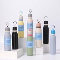 Termo de Viaje de 17 oz/25 oz para Bebidas Frías y Calientes, Botella de Agua de Metal con Aislamiento al Vacío, Impresión de Logotipo Personalizado para la Escuela