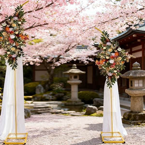 2025 yeni Model dayanıklı Metal altın düğün dikdörtgen zemin kemer olay dekorasyon 5-6ft yükseklik ve merkezi çiçek <span class=keywords><strong>stand</strong></span>ı ile - Product Image 2