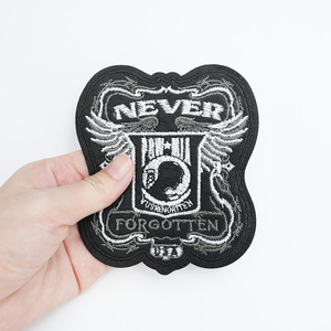 1 Piece of <strong>9</strong>.5x11cm Punk-<strong>style</strong> Wing Head Letter Embroidered Hot Melt Adhesive <strong>Patch</strong> - Product Image 3