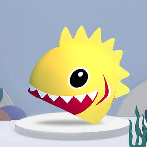 <span class=keywords><strong>Bonnet</strong></span> <span class=keywords><strong>de</strong></span> <span class=keywords><strong>bain</strong></span> imprimé en silicone pour la plage pour filles et garçons Chapeaux <span class=keywords><strong>de</strong></span> natation pour enfants avec logo personnalisé avec requins <span class=keywords><strong>de</strong></span> dessin animé - Product Image 1