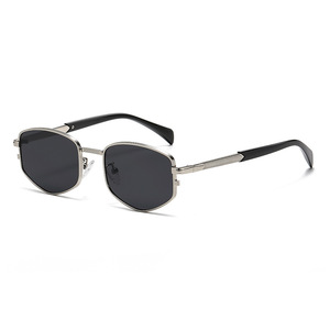 Oem Classical Full Rim Light Weight Unisex Luxury <b>Black</b> Gold <b>Rectangle</b> Metal Frame UV400 <b>Sunglasses</b> Wholesale High Quality - Product Image 3